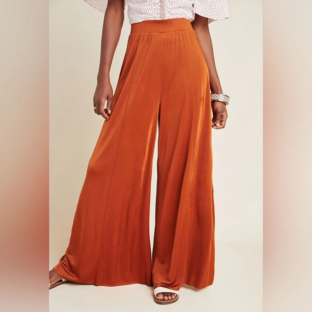 Maeve by Anthropologie Wide Leg Shiloh Cedar Pants M - Picture 1 of 4